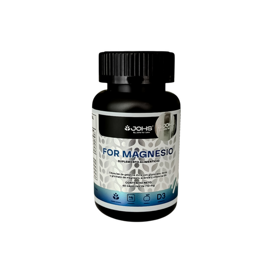 Magnesio JOHS | 4 Fuentes de Magnesio con Vitamina D3