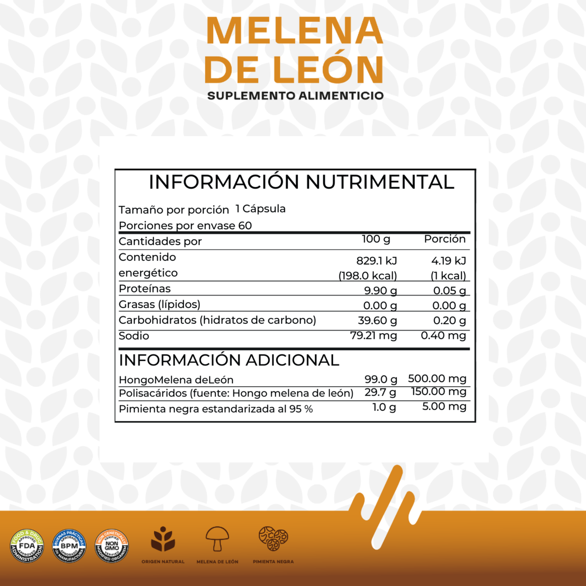Melena de León JOHS | Extracto de Hongo con Pimienta Negra