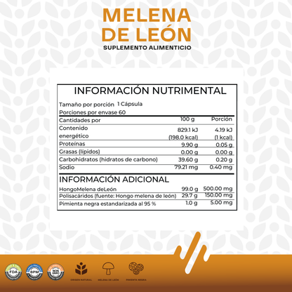 Melena de León JOHS | Extracto de Hongo con Pimienta Negra
