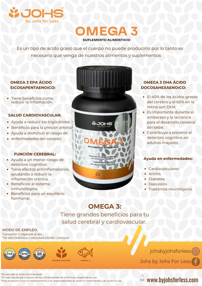 Omega 3 JOHS | Suplemento alimenticio con EPA y DHA
