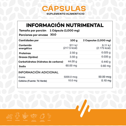 JOHS Cápsulas Suplemento alimenticio con cúrcuma, jengibre y té verde